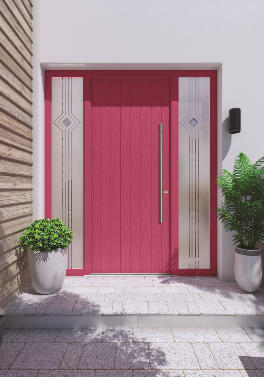 pink apeer composite doors