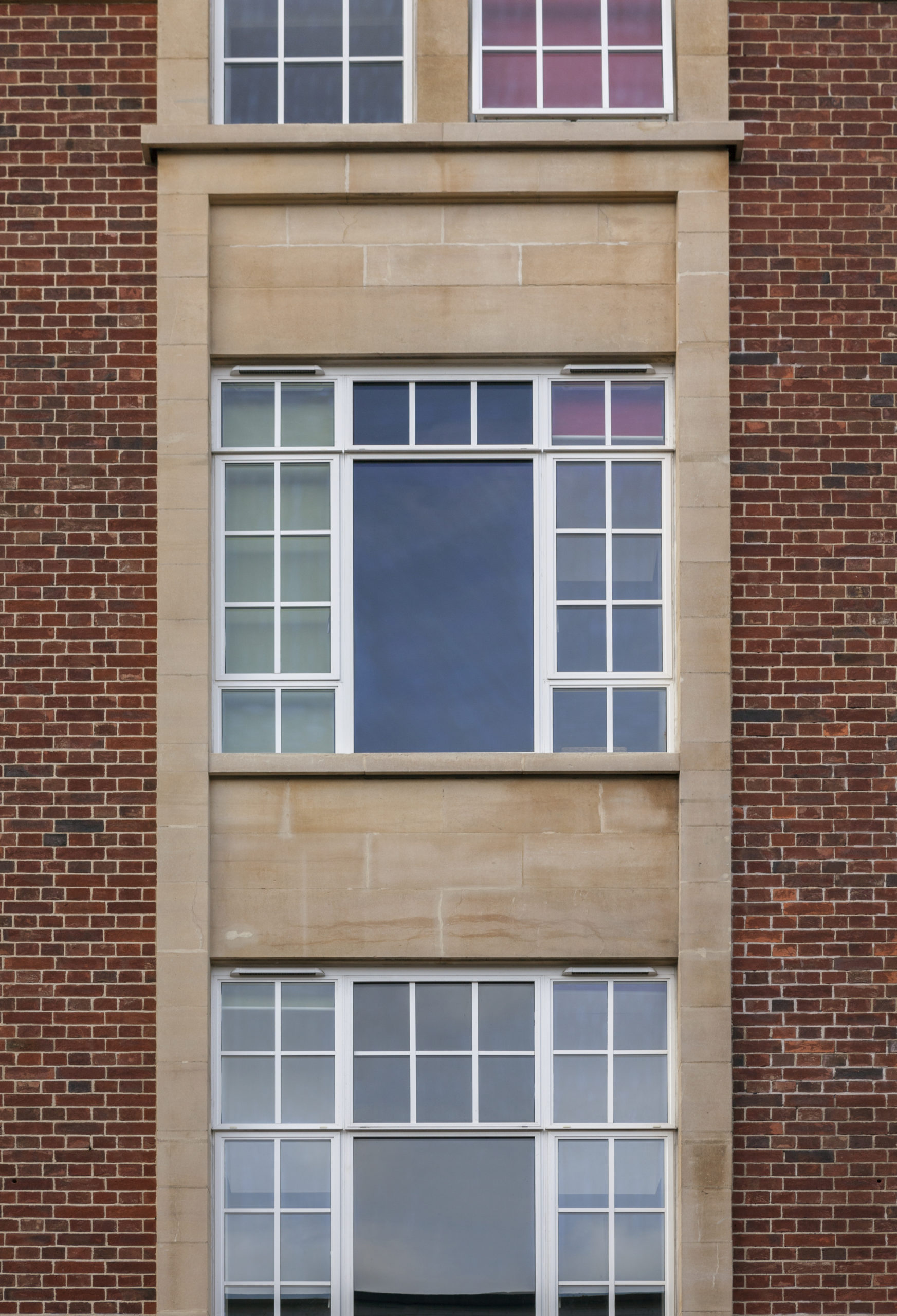 windows with glazing bars installed